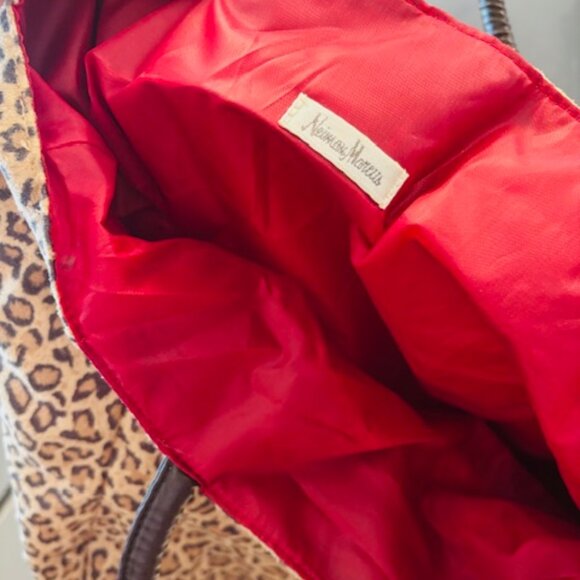 Neiman Marcus Cheetah Leopard Print Tote Bag Purse - Picture 3 of 3